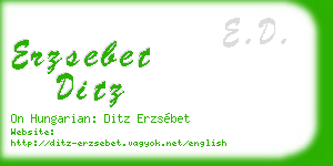 erzsebet ditz business card