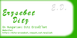 erzsebet ditz business card